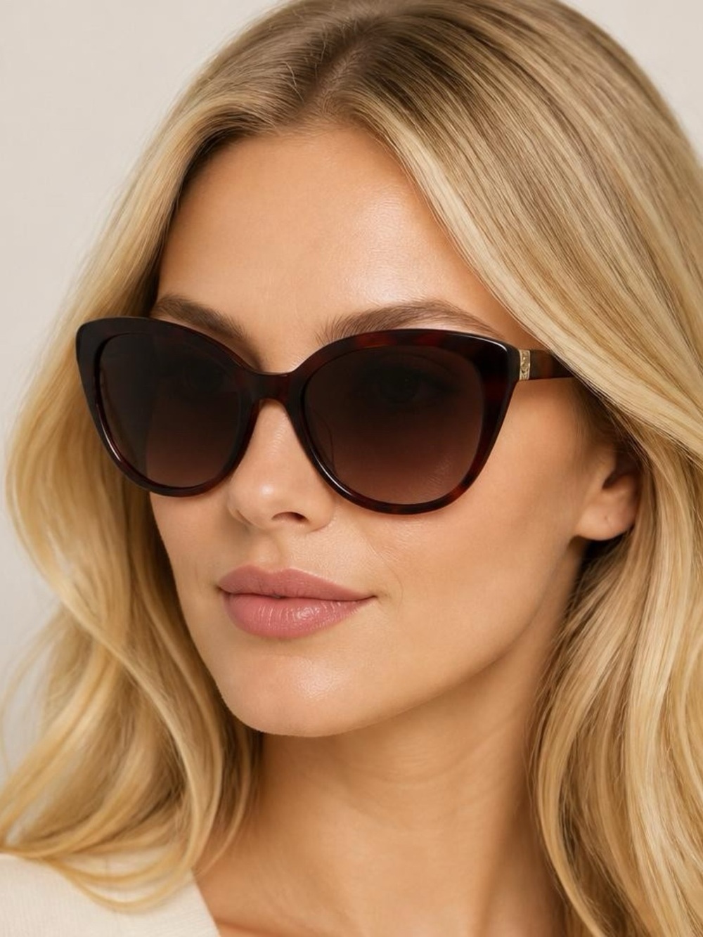 kate spade Amberlee/S Tortoise Shell Cat Eye Sunglasses with Brown Gradient Lens